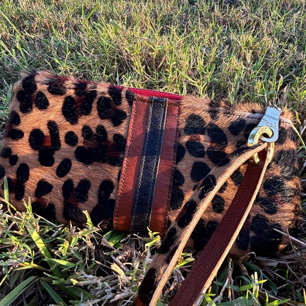 Faux leather/hide clutch purse!